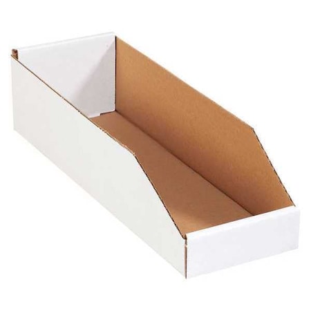 Storage Bin, White, 4-1/2 in H, 6 in W, 18 in L, 50 PK MPN:BINBWZ618