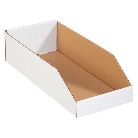 Storage Bin, White, 4-1/2 in H, 8 in W, 18 in L, 50 PK MPN:BINBWZ818