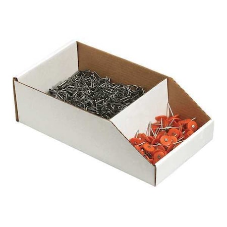 Corrugated Bin Divider, White, 3 in; 5 in H, 4 in; 5 in W, 6-1/2 in; 9-1/4 in L, 100 PK MPN:BIND4