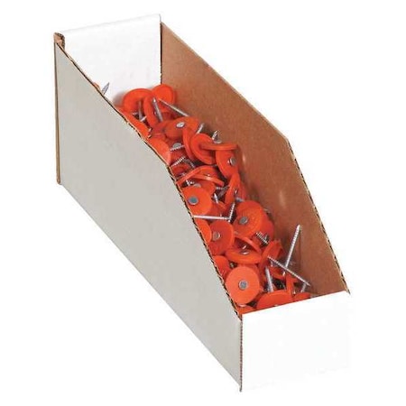 Storage Bin, White, 4-1/2 in H, 3 in W, 12 in L, 50 PK MPN:BINEB123