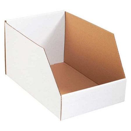 Storage Bin, White, 10 in H, 10 in W, 18 in L, 25 PK MPN:BINJ101810