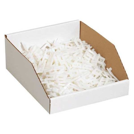 Storage Bin, White, 4-1/2 in H, 10 in W, 12 in L, 25 PK MPN:BINMT1012