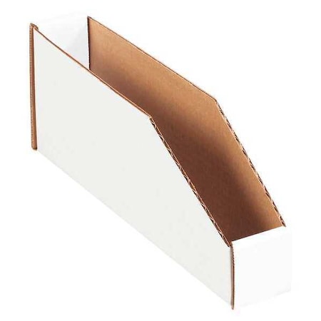Storage Bin, White, 4-1/2 in H, 2 in W, 12 in L, 50 PK MPN:BINMT212