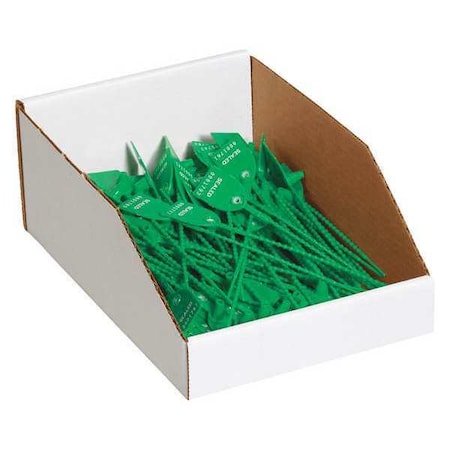 Storage Bin, White, 4-1/2 in H, 8 in W, 12 in L, 50 PK MPN:BINMT812