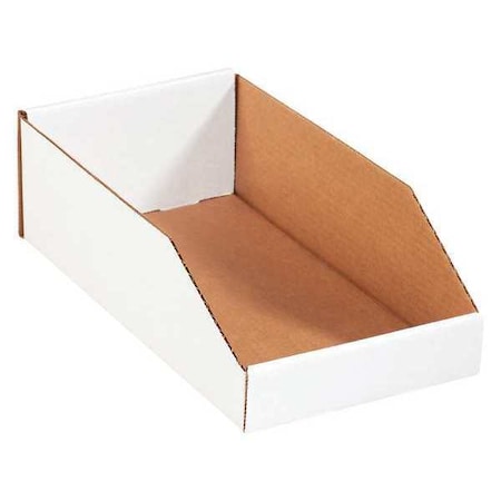 Storage Bin, White, 4-1/2 in H, 8 in W, 15 in L, 50 PK MPN:BINMT815
