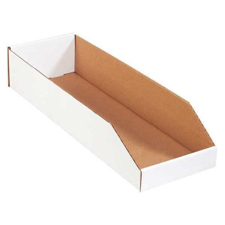 Storage Bin, White, 4-1/2 in H, 8 in W, 24 in L, 50 PK MPN:BINMT824
