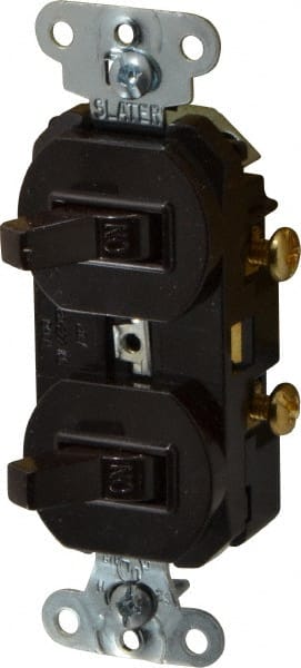1 Pole, 120/277 VAC, 20 Amp, Flush Mounted, Ungrounded, Tamper Resistant Duplex Switch MPN:670