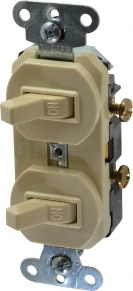 1 Pole, 120/277 VAC, 20 Amp, Flush Mounted, Ungrounded, Tamper Resistant Duplex Switch MPN:670I