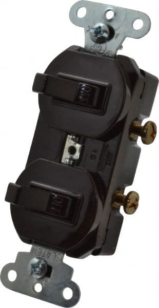 1 Pole, 120/277 VAC, 15 Amp, Flush Mounted, Self Grounding, Tamper Resistant Duplex Switch MPN:690G