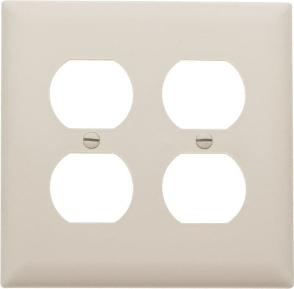 2 Gang, 4-11/16 Inch Long x 2-15/16 Inch Wide, Standard Outlet Wall Plate MPN:TP82LA