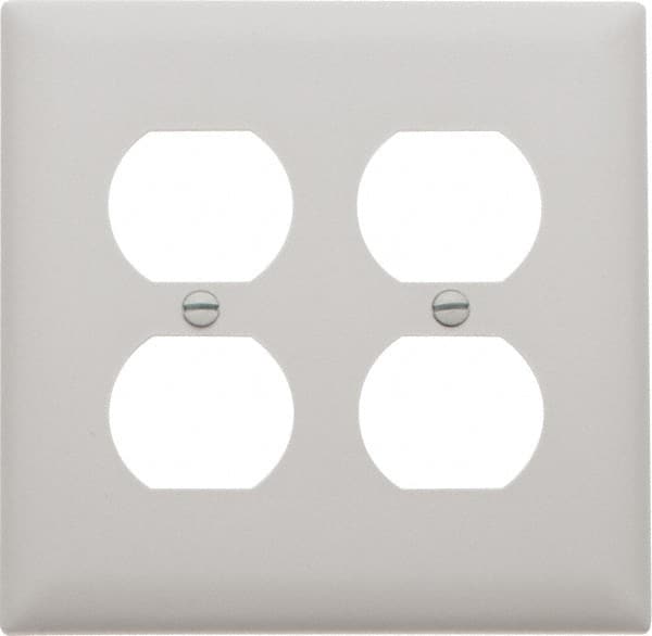 2 Gang, 4-11/16 Inch Long x 2-15/16 Inch Wide, Standard Outlet Wall Plate MPN:TP82W
