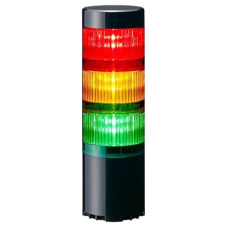 Tower Light Assembly, 5V DC, 60 mm Dia., 211 mm Height MPN:LR6-3USBK-RYG