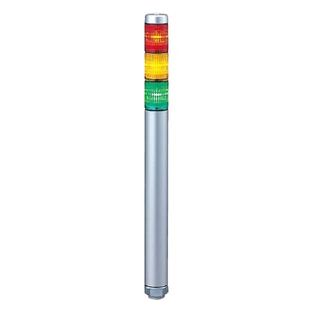 LED Signal Tower, 24V AC/DC, 1 1/4 in Dia., 335 mm Height MPN:MP-302-RYG