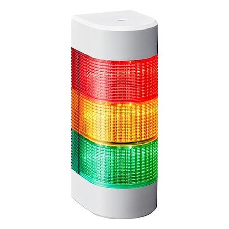 Wall Mount Signal Tower, 24V DC, 80 3/16 mm Dia., 188 1/8 mm Height MPN:WME-302DFB-RYG