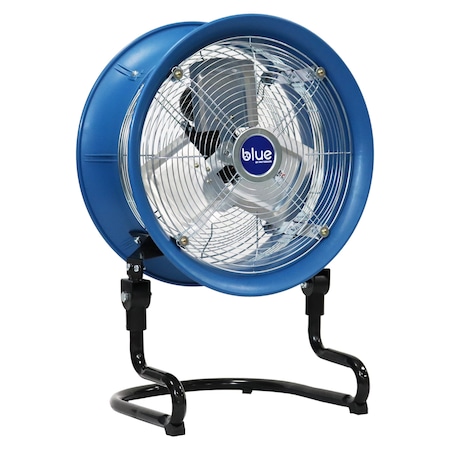 Industrial Fan, Floor Mount, 14 in Blade Dia, 115V, 2, 600 cfm, Non-Oscillating MPN:BLUE1400