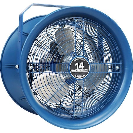 High Velocity Industrial Fan, Ceiling, Column, Floor, Wall Mount, 14 in Blade Dia, 115/208 to 230V MPN:H14A