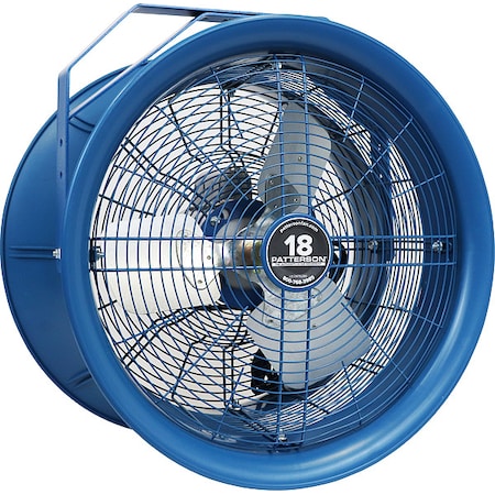 High Velocity Industrial Fan, Ceiling, Column, Floor, Wall Mount, 18 in Blade Dia, 277V, 3, 800 cfm MPN:H18C
