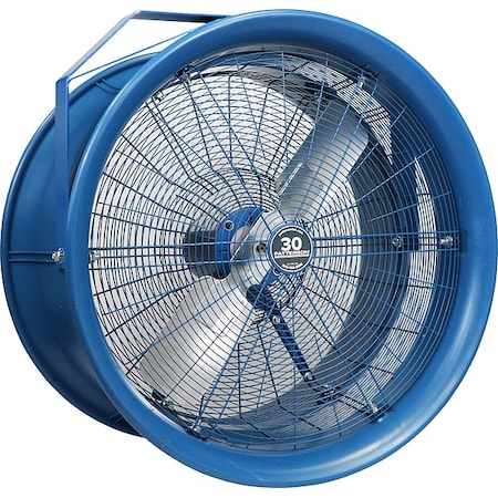 High Velocity Industrial Fan, Ceiling, Column, Floor, Wall Mount, 30 in Blade Dia, 277V, 12, 000 cfm MPN:H30C