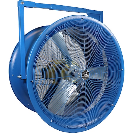 High Velocity Industrial Fan, Column, Floor, Wall Mount, 34 in Blade Dia, 208 to 230/460V MPN:H34B