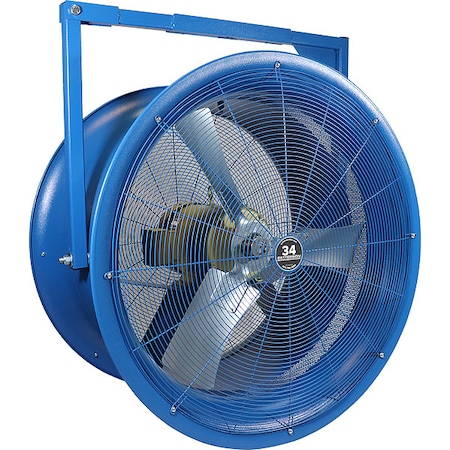 High Velocity Industrial Fan, Ceiling Mount, 34 in Blade Dia, 208 to 230/460V, 17, 000 cfm MPN:H34B-HV KIT