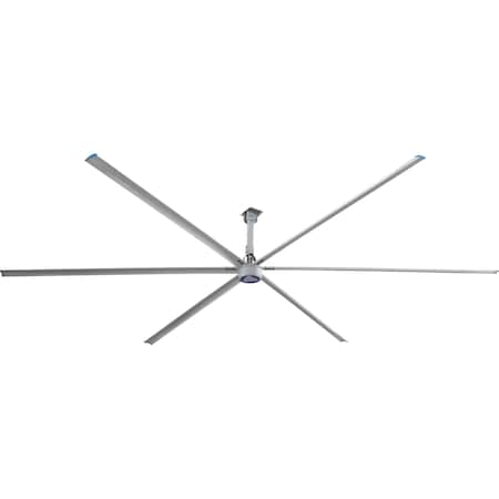 Ceiling Fan, Silver, 8 ft Dia, 5 Blade MPN:V8B-230