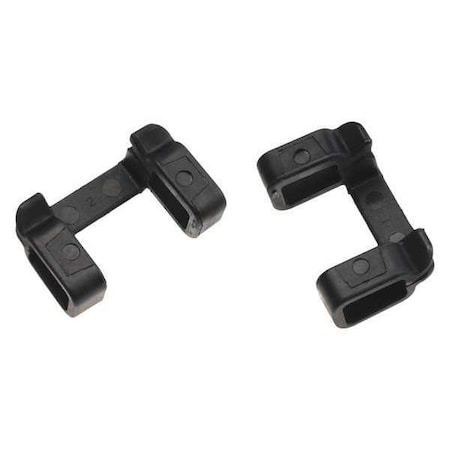 Helmet Clips, Black, Plastic, PR MPN:A-GC