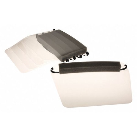 Face Shield, Clear Visor, Polyester, Elastic Strap Suspension, Anti-Static Lens MPN:DFS/F