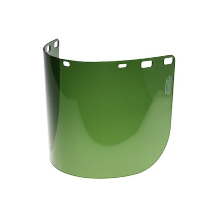 Faceshield, Hi Temp, Drk Green, Poly, 15