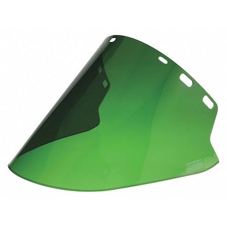 Faceshield, Hi Temp, Drk Green, Poly, 20