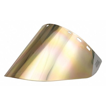 Faceshield, Metalzd, Gld/Clr, 10