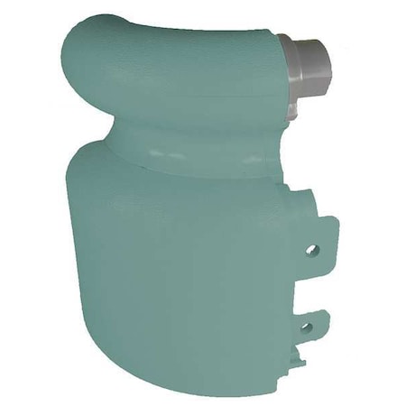 Left Handrail Return, Teal, 3-1/8In. MPN:BRL-425V-0-377