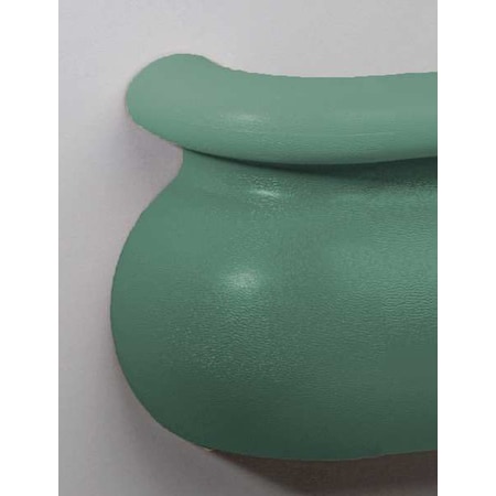 Left Handrail Return, Teal, 3-3/16In. MPN:BRL-625-0-377
