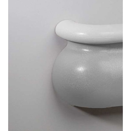 Handrail Return, Right, Silver Gray, Vinyl MPN:BRR-625-0-210