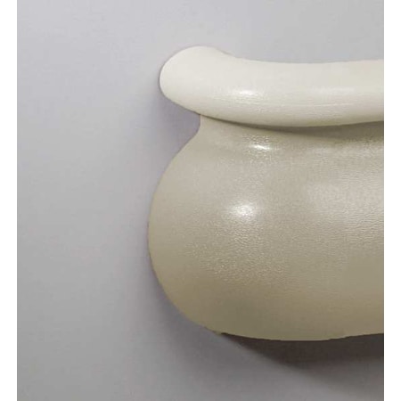 Handrail Return, Right, Eggshell, Vinyl MPN:BRR-625-0-370