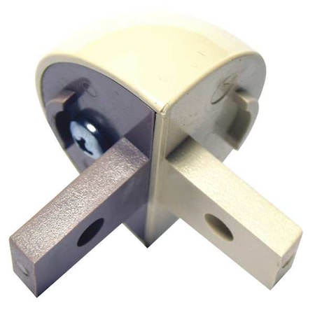Corner, PVC, Ivory, 1 1/8 in L, 2 in H MPN:EBT-32-0-2