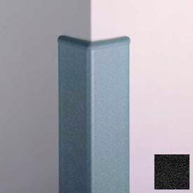 Surface Mounted Corner Guard 90° 3'' Wings 4'H W/Caps Black CG-10-4-1