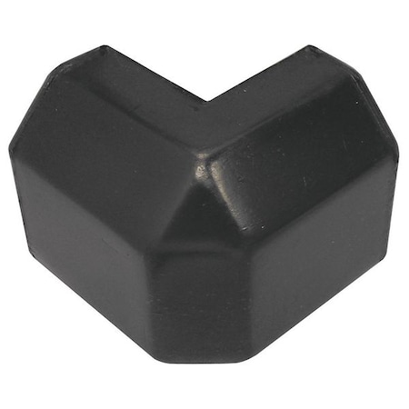 Corner, Plastic, Black, 3 in L, 2 1/4 in H MPN:EB-19-0-1