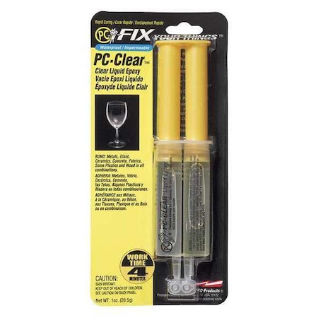 Instant Adhesive, PC-Clear Series, Clear, 0.7 oz, Tube, 1:01 Mix Ratio, 1 hr Functional Cure MPN:070147