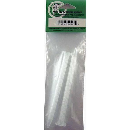 Static Mixing Nozzle, Clear, 1:01 Mixing Ratio, 2 PK MPN:502020