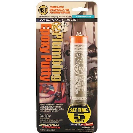 Plumbing Putty, 2 oz Container Size, Stick, PC-Plumbing, Gray/Tan MPN:025598