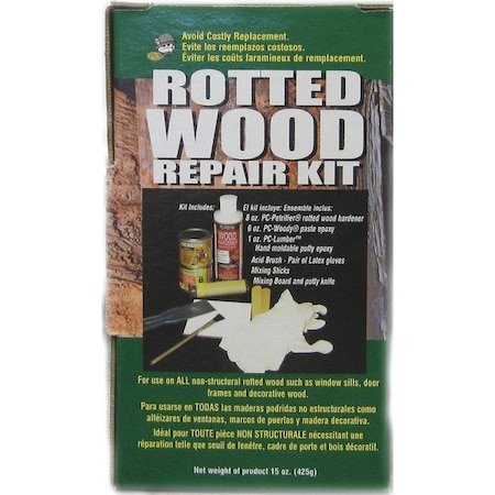 Wood Repair Kit, Box, Brown, PC-Rotter Wood Repair Kit MPN:84113