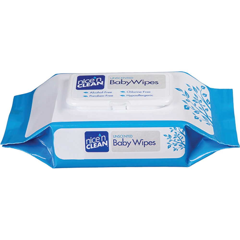 Unimed-Midwest Nice N Clean Unscented Baby Wipes, Pack Of 80 (Min Order Qty 13) MPN:M233XT
