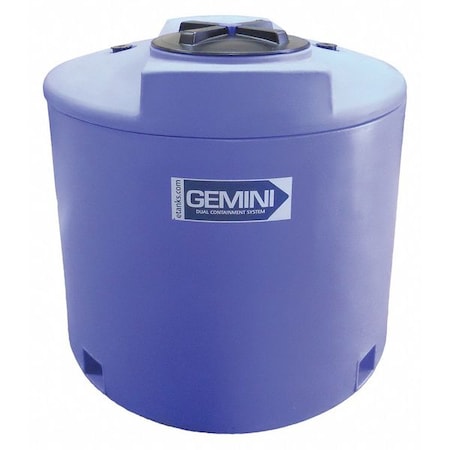 Storage Tank, Double Wall Vertical, LDPE 1.5, Blue, 220 Gal MPN:01-14872