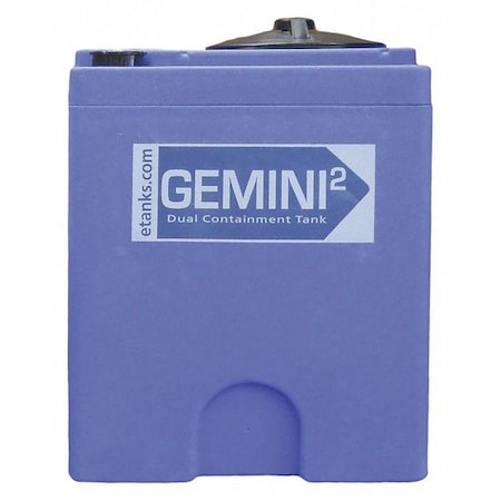 GeminiDual Containment Storage Tank, Double Wall, Square, LDPE 1.5, Blue, 20 Gal MPN:01-29333