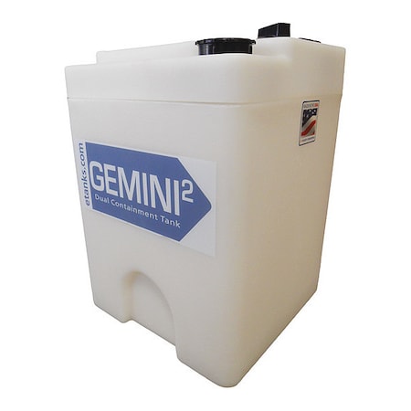 Storage Tank, Double Wall Square, LDPE 1.5, Nat, 20 Gal MPN:01-29371
