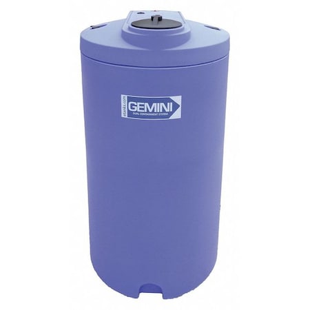 GeminiDual Containment Storage Tank, Double Wall, Vertical, Cylindrical, LDPE 1.5, Blue, 160 Gal MPN:01-29877