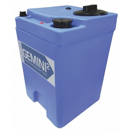 Storage Tank, Double Wall Square, LDPE 1.9, Blue, 10 Gal MPN:01-30044