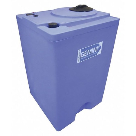 Storage Tank, Double Wall Square, LDPE 1.9, Blue, 120 Gal MPN:01-30076