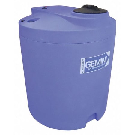 Storage Tank, Double Wall Vertical, LDPE 1.9, Blue, 90 Gal MPN:01-30296