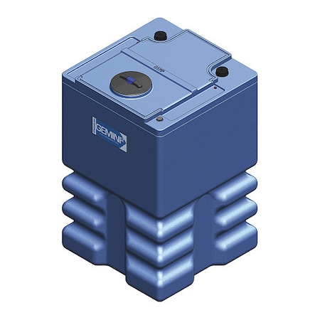 Storage Tank, Double Wall Square, LDPE 1.5, Blue, 175 Gal Ribbed MPN:01-33086